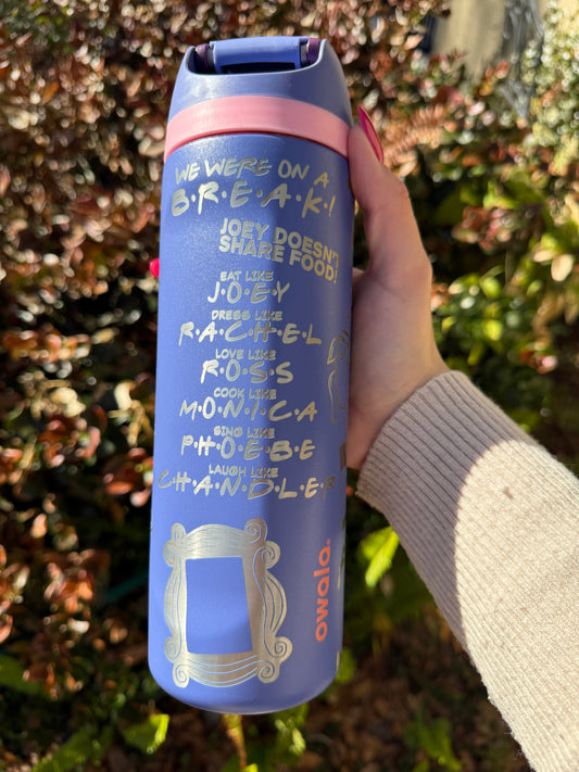 Friends Tv Show Owala Engraved Free Sip