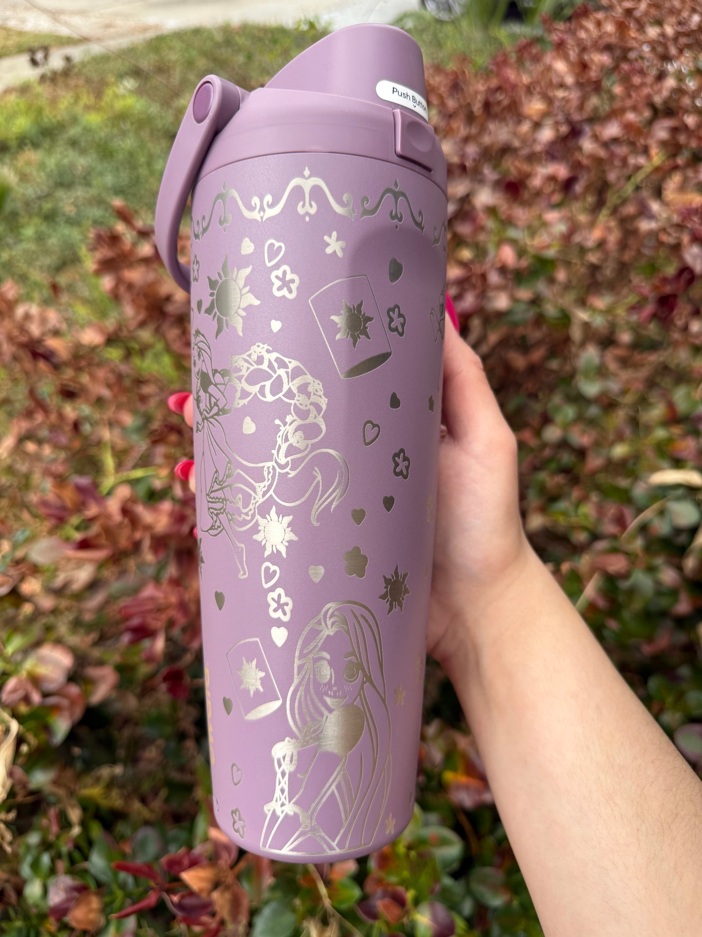 Tangled Princess Engraved Owala Sip Sway 30oz, Rapunzel