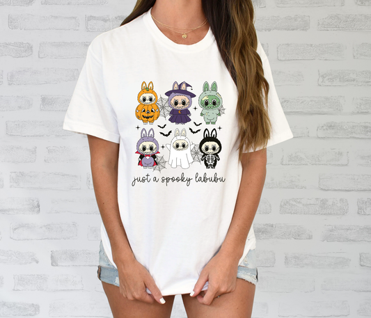 Labubu Halloween Graphic T-shirt, Labubu Monsters Spooky