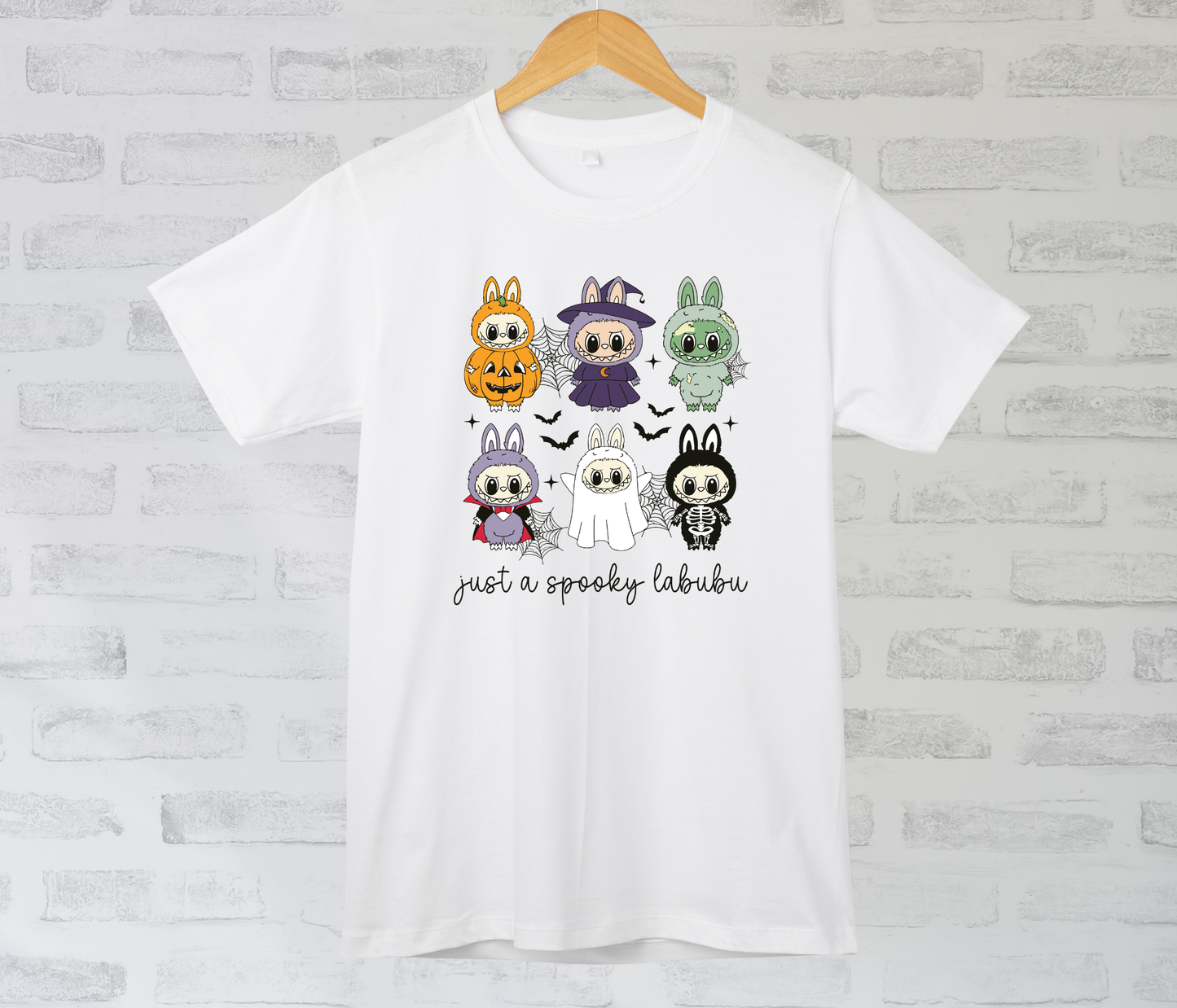 Labubu Halloween Graphic T-shirt, Labubu Monsters Spooky