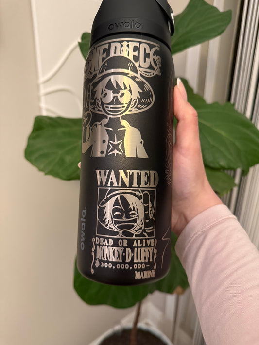 One Piece Manga Engraved Owala Tumbler