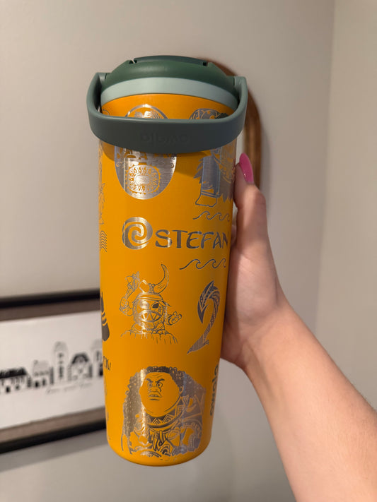 Custom Engraved Owala, Disney Maui Moana, 30oz or 40oz Free Sip Sway, Laser Engraved, Maui Tumbler, Disney engraved gifts, Hei hei Maui