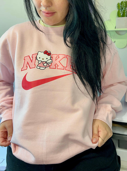 Custom Pink Sweatshirt, Hello Kitty Nike