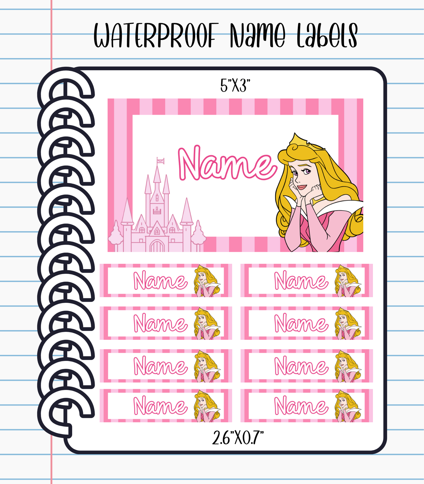 Waterproof Kids Name Labels, Pack of 9