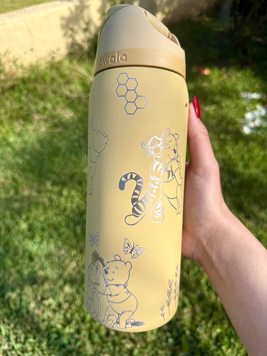 Winnie the Pooh Engraved Owala Free Sip, Spring Fling