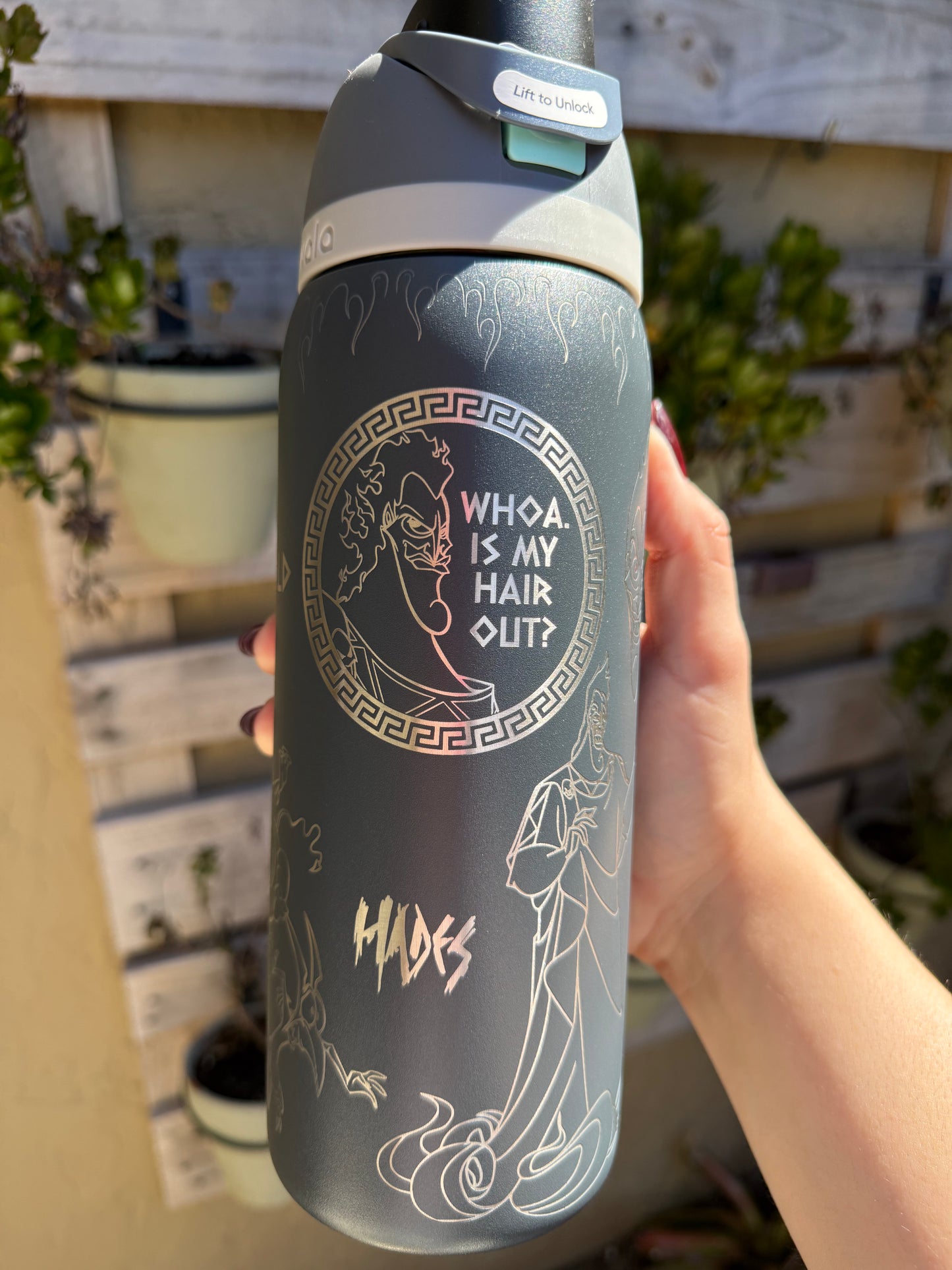 Villains Hades Owala Engraved Tumbler, 32oz