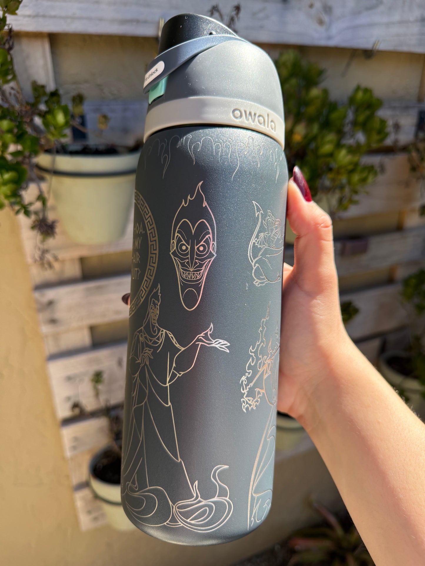 Villains Hades Owala Engraved Tumbler, 32oz