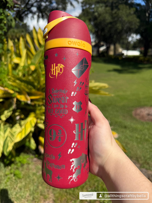 Harry Potter Engraved Owala FreeSip, Gryffindor