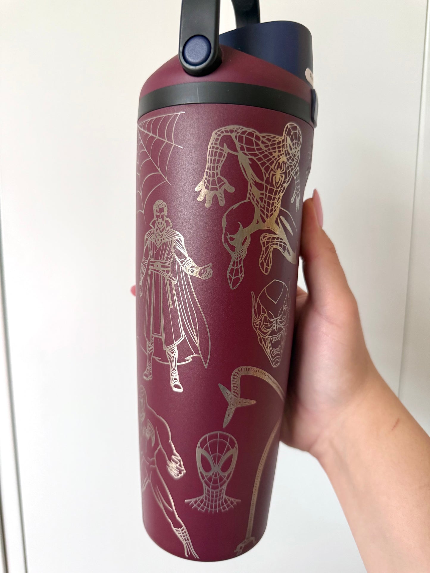 Spider Superhero Engraved Owala 30oz Tumbler