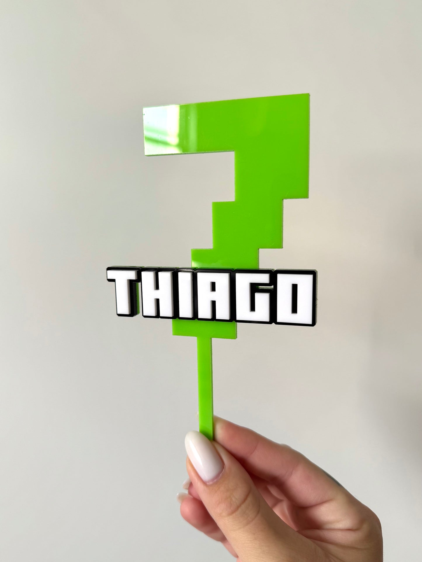 Personalized Cake Topper, Blocks Game