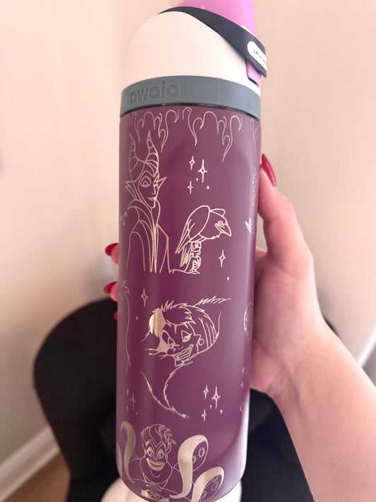 Ready to Ship Engraved Owala, Disney Villains 24oz