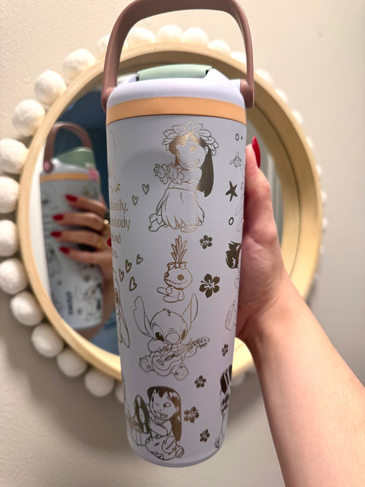 Ready to Ship Engraved Owala, Disney Lilo and Stitch 30oz