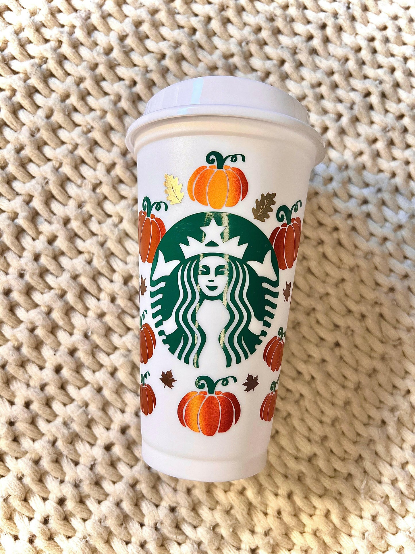 Fall Pumpkin Spice Coffee Cup Reusable Giftable Starbucks Hot Cup, ADD YOUR NAME