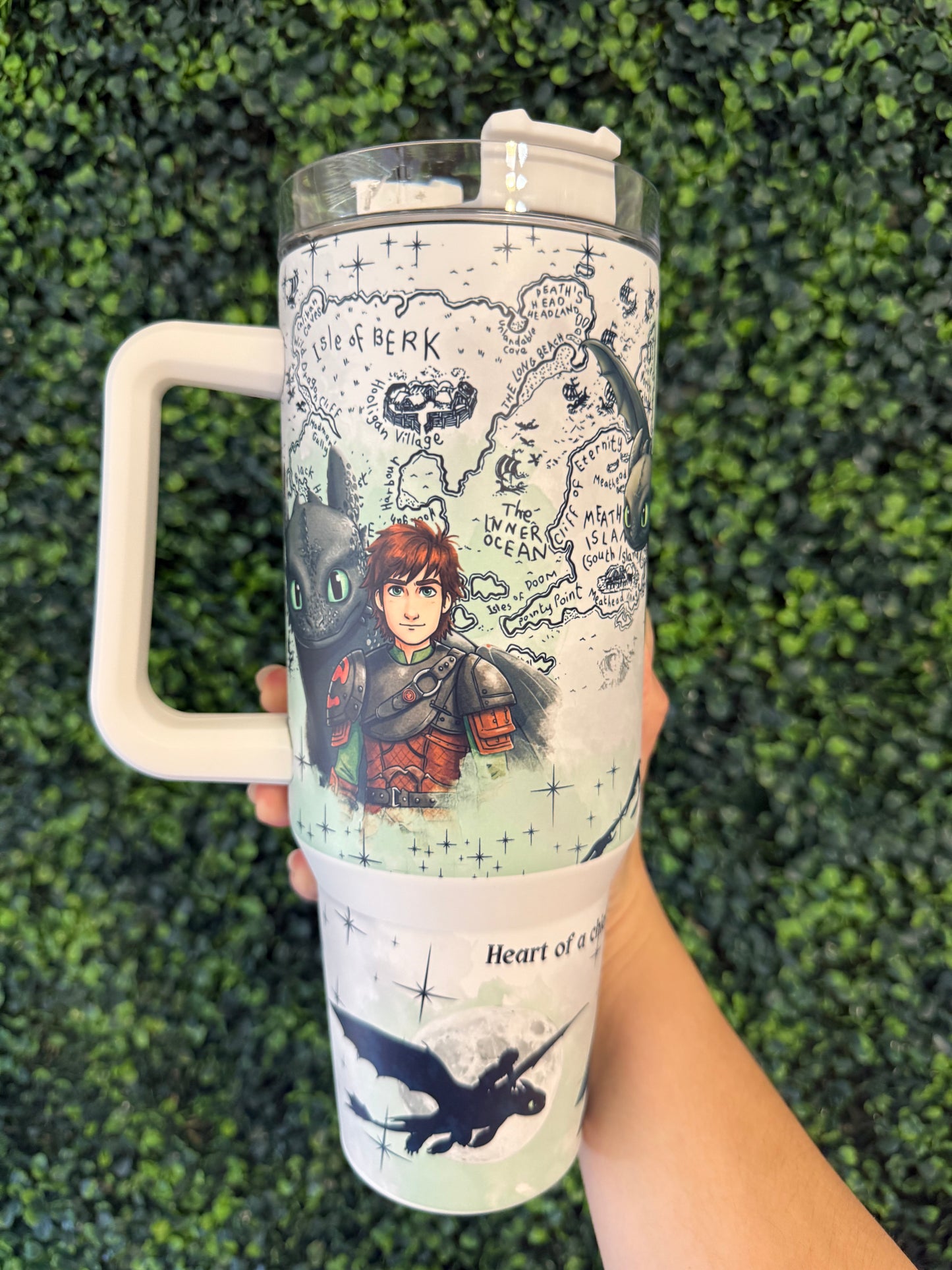 Glow in the Dark Toothless and Hiccup 40oz Tumbler, How to train your Dragon