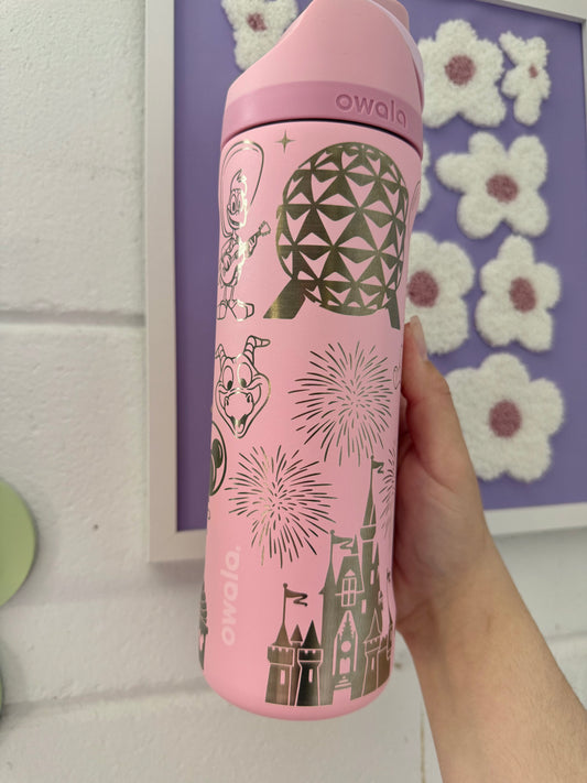 Cast Member Custom Design Engraved Owala Free Sip