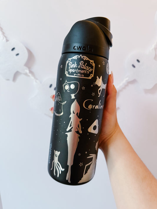 Coraline Owala Engraved Free Sip, 24oz or 32oz