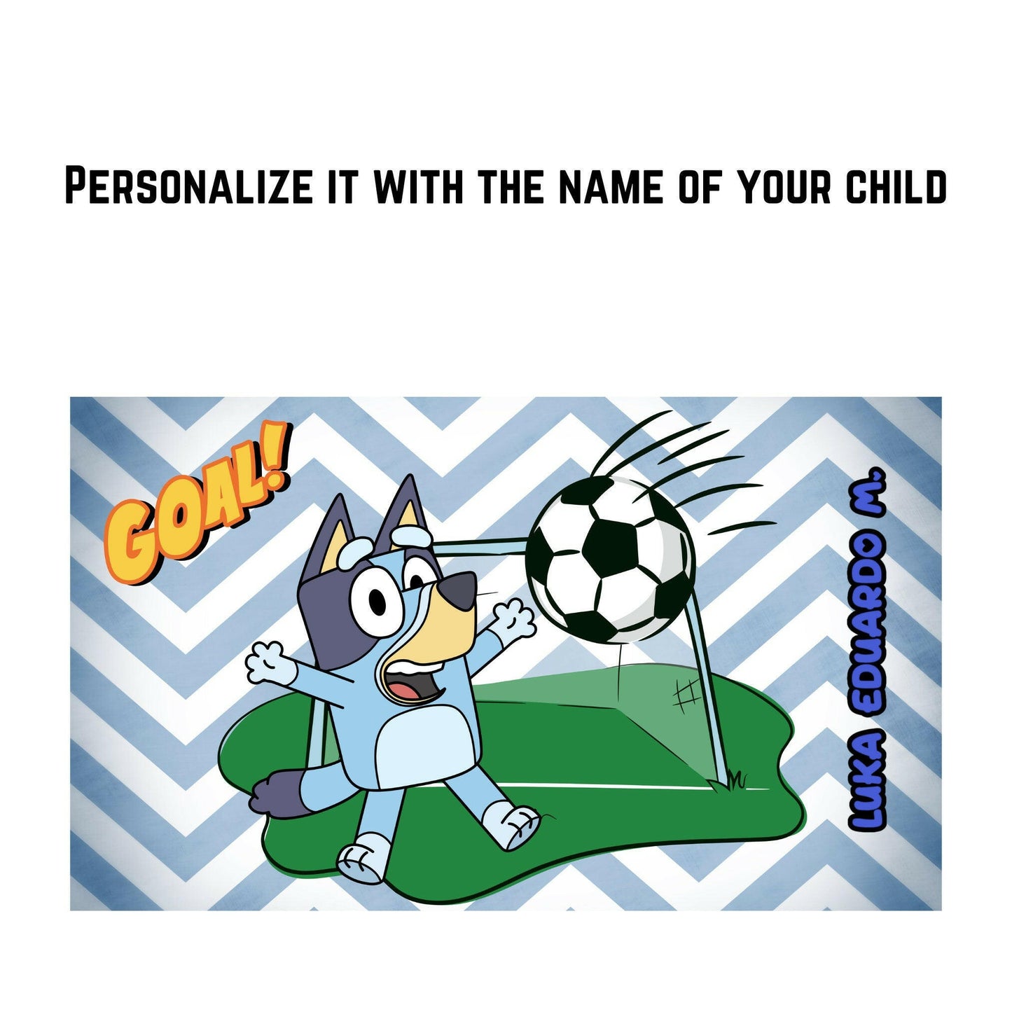 Kids Personalized Bluey Bingo Character 12oz Cup Design, Kids Soccer Theme Flip Top Tumbler, Kids Custom Thermal Travel Cup with Straw