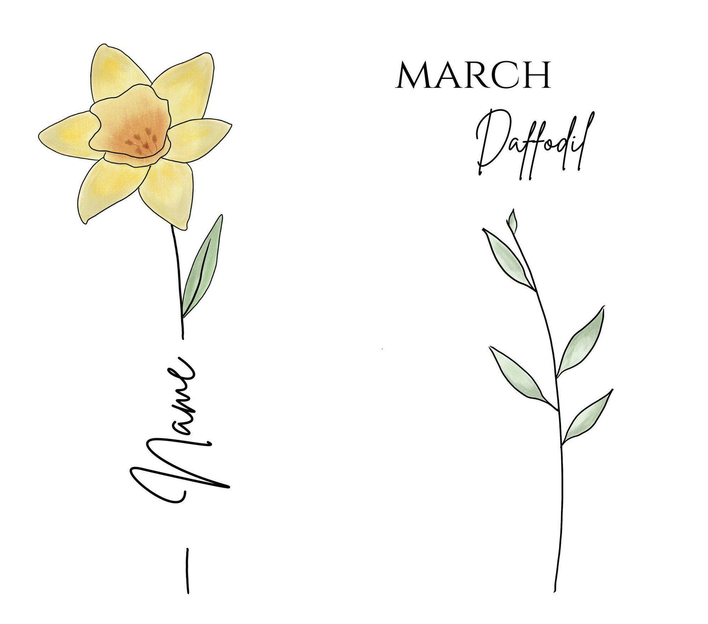 Personalized Birth Flower 20oz Skinny Tumbler with Name and Month Foral - Perfect Keepsake gift for her - Gift for Bridesmaid