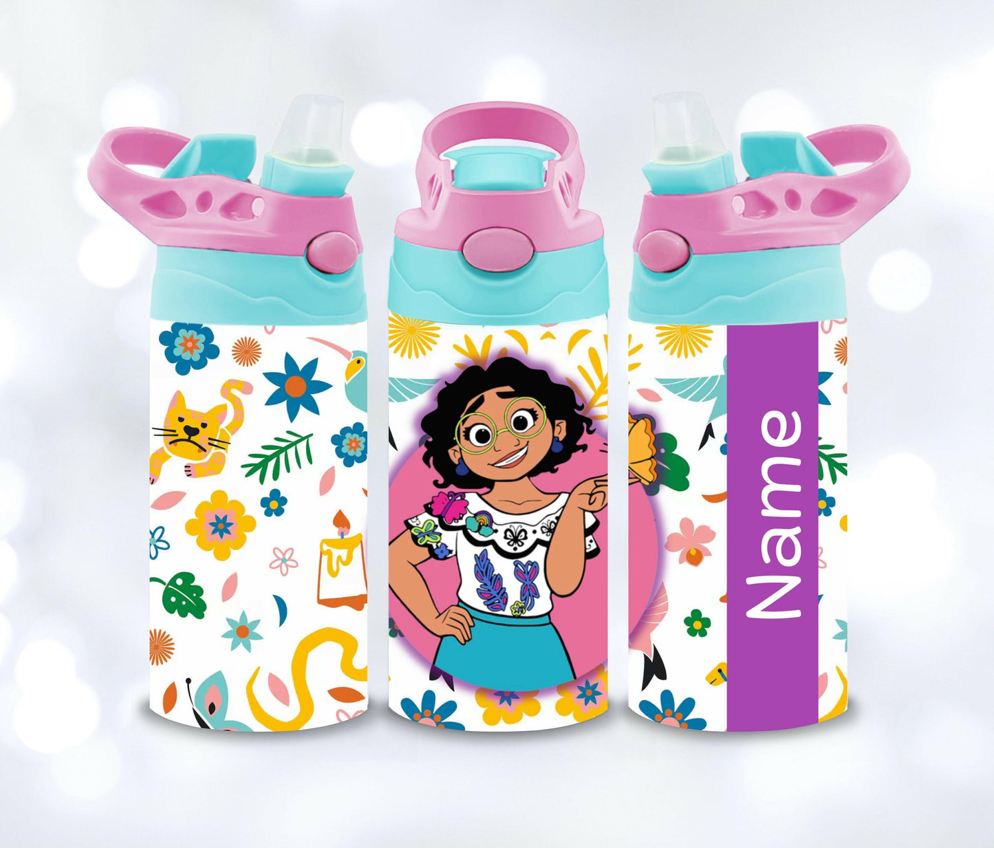 Custom Name Toddler Backpack for School Personalized for Girls, Back to School Matching Water Bottle