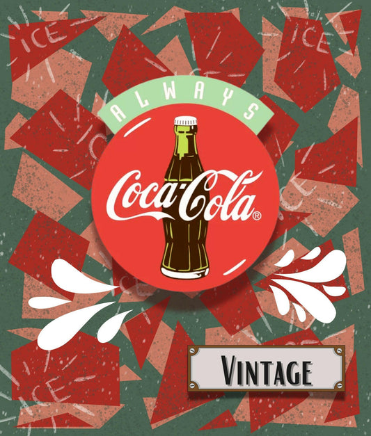 Personalized Vintage Coca Cola 20oz Stainless Steel Tumbler Insulated Travel Cup for Coke fans, Red and Green Exclusive Design with Straw