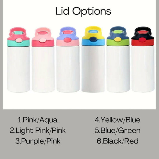 Kids SuperHeroes Water Bottle with NAME, Children's Designs Super Cute Gift for Toddler Kids with Flip Top and BPA free