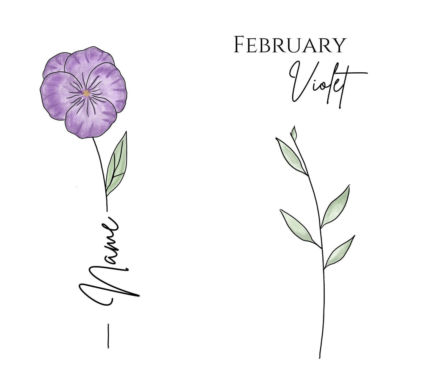 Personalized Birth Flower 20oz Skinny Tumbler with Name and Month Foral - Perfect Keepsake gift for her - Gift for Bridesmaid