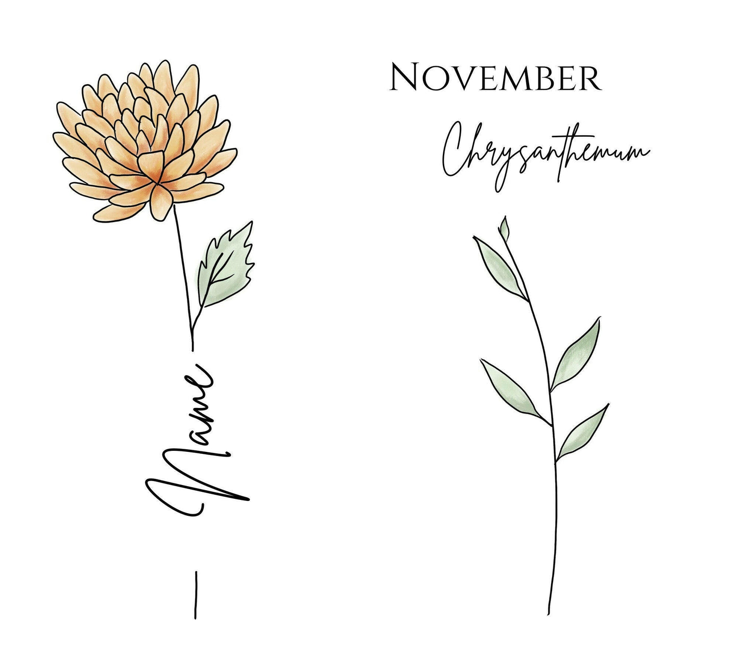 Personalized Birth Flower 20oz Skinny Tumbler with Name and Month Foral - Perfect Keepsake gift for her - Gift for Bridesmaid