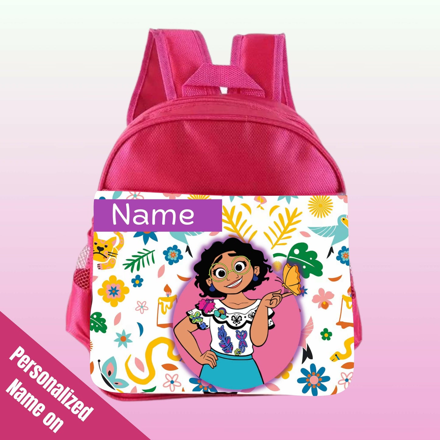Custom Name Toddler Backpack for School Personalized for Girls, Back to School Matching Water Bottle