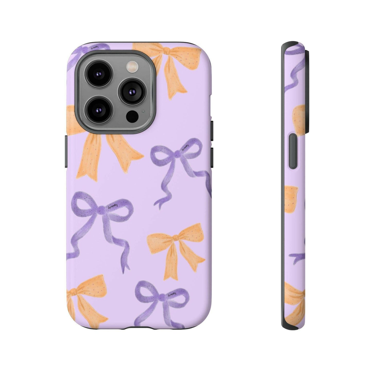 Spooky Coquette iPhone Case for Halloween (13/14/15 All variations), Matte Finish perfect Cute Halloween gift