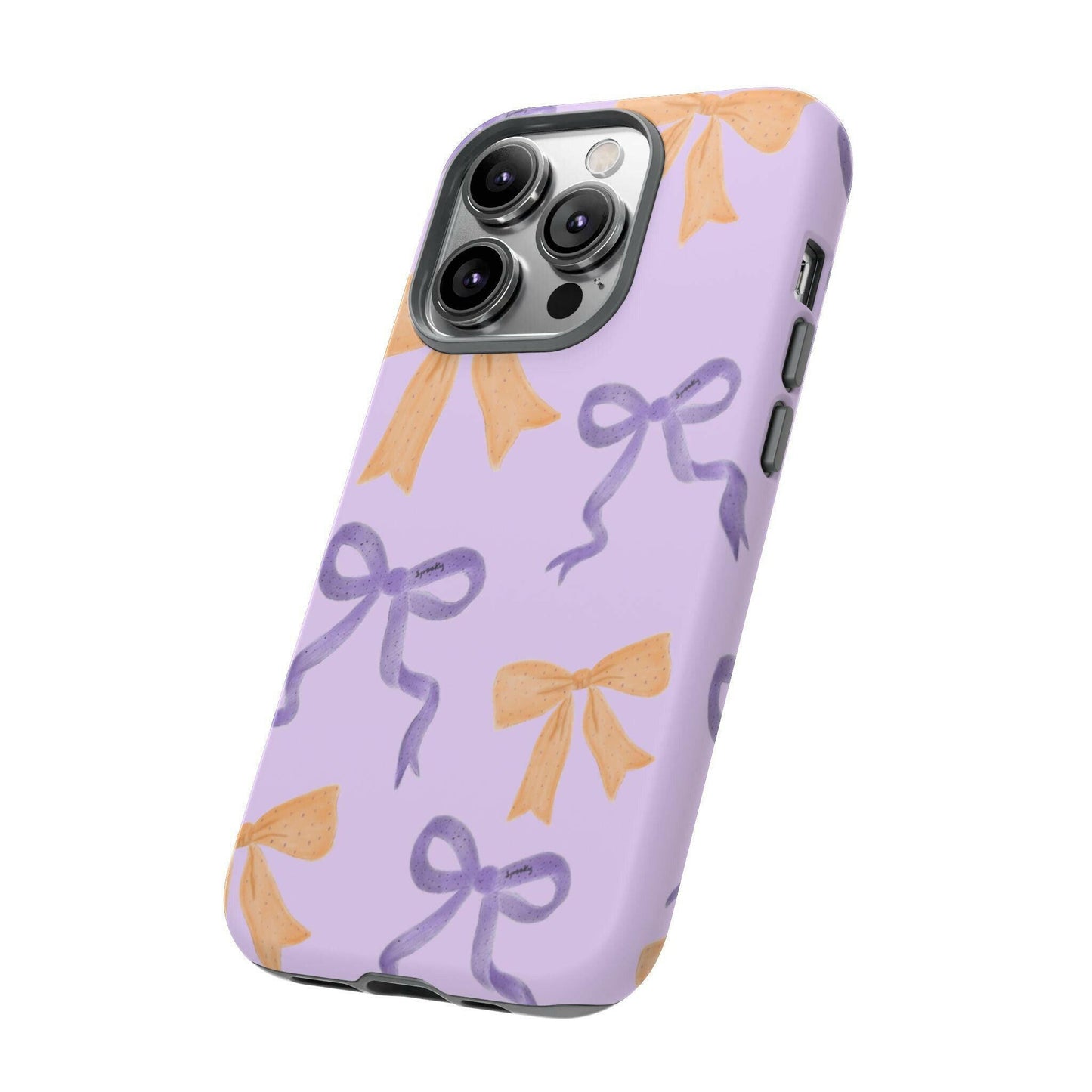 Spooky Coquette iPhone Case for Halloween (13/14/15 All variations), Matte Finish perfect Cute Halloween gift