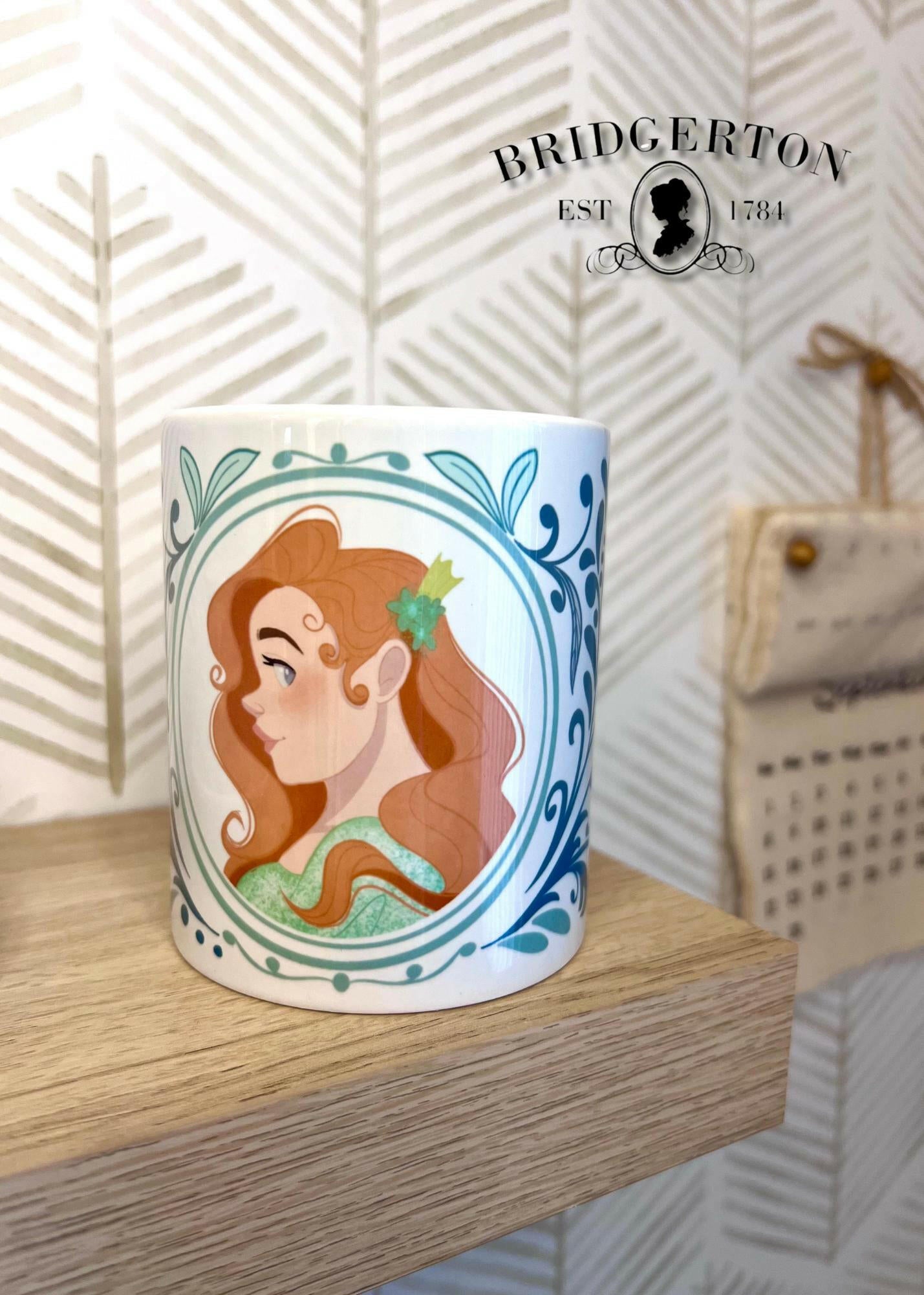 Lady Whistledown Mug, 11oz society paper Penelope Bridgerton gift, bridgerton cup spill the tea coffee mug dearest gentle readers