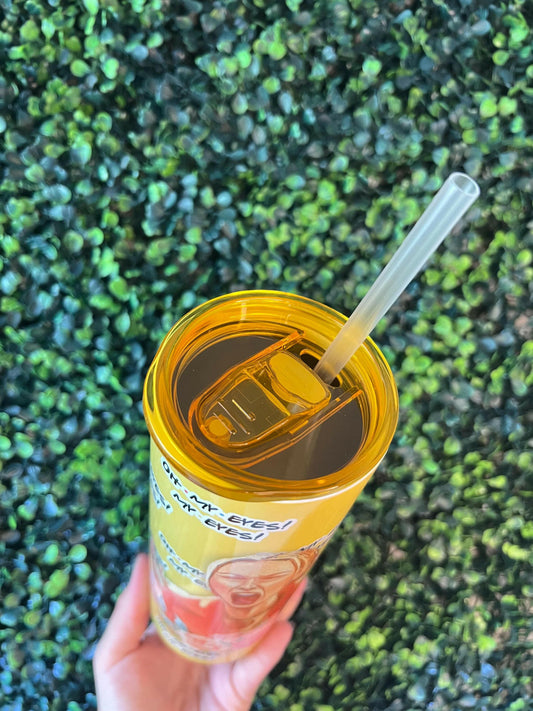 Friends Phoebe Cup, 20oz Funny Tumbler with Yellow lid, Gift for Friends fan, Joey Chandler Rachel Ross Monica Phoebe Buffay