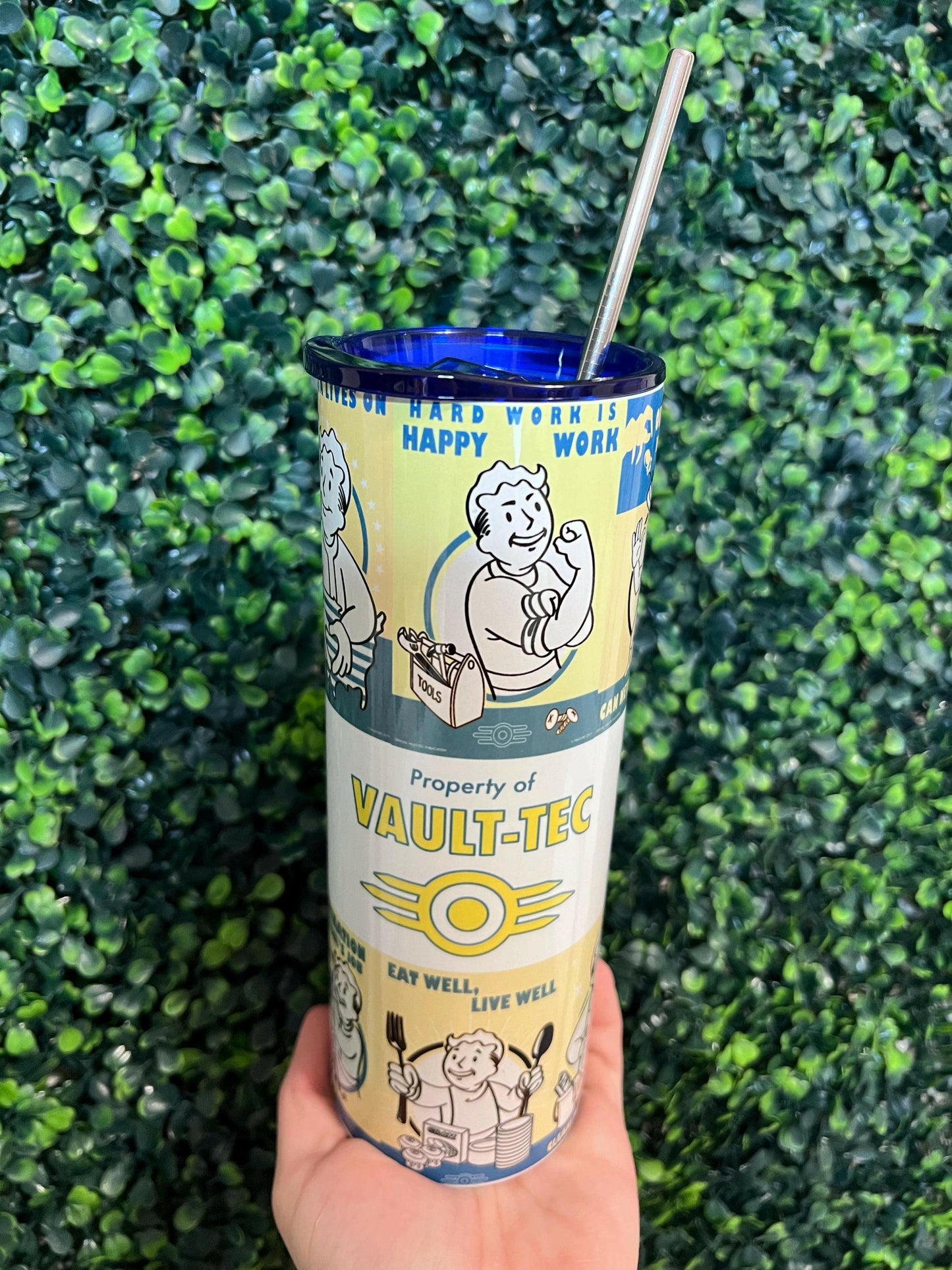 Fallout Inspired Vault Boy 20oz Tumbler, Iced Coffee Cup, Cosplay Gift, Vault Dwellers, Nuka Cola, Fallout Fan Art, Vault Boy gift