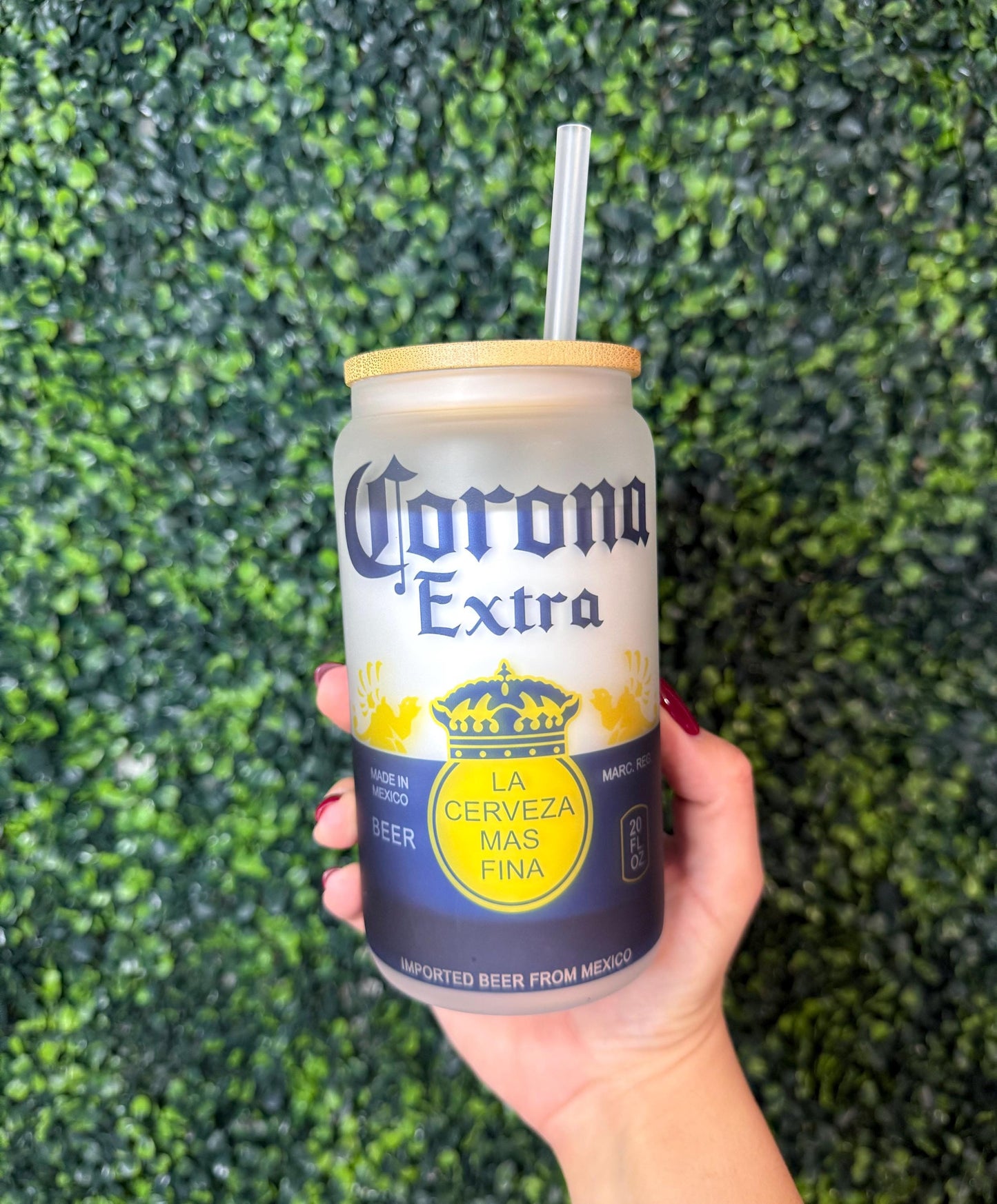 Gift for him, Beer Gift, Cup gift Set with Matching Coaster, Corona Beer, Dad Gift