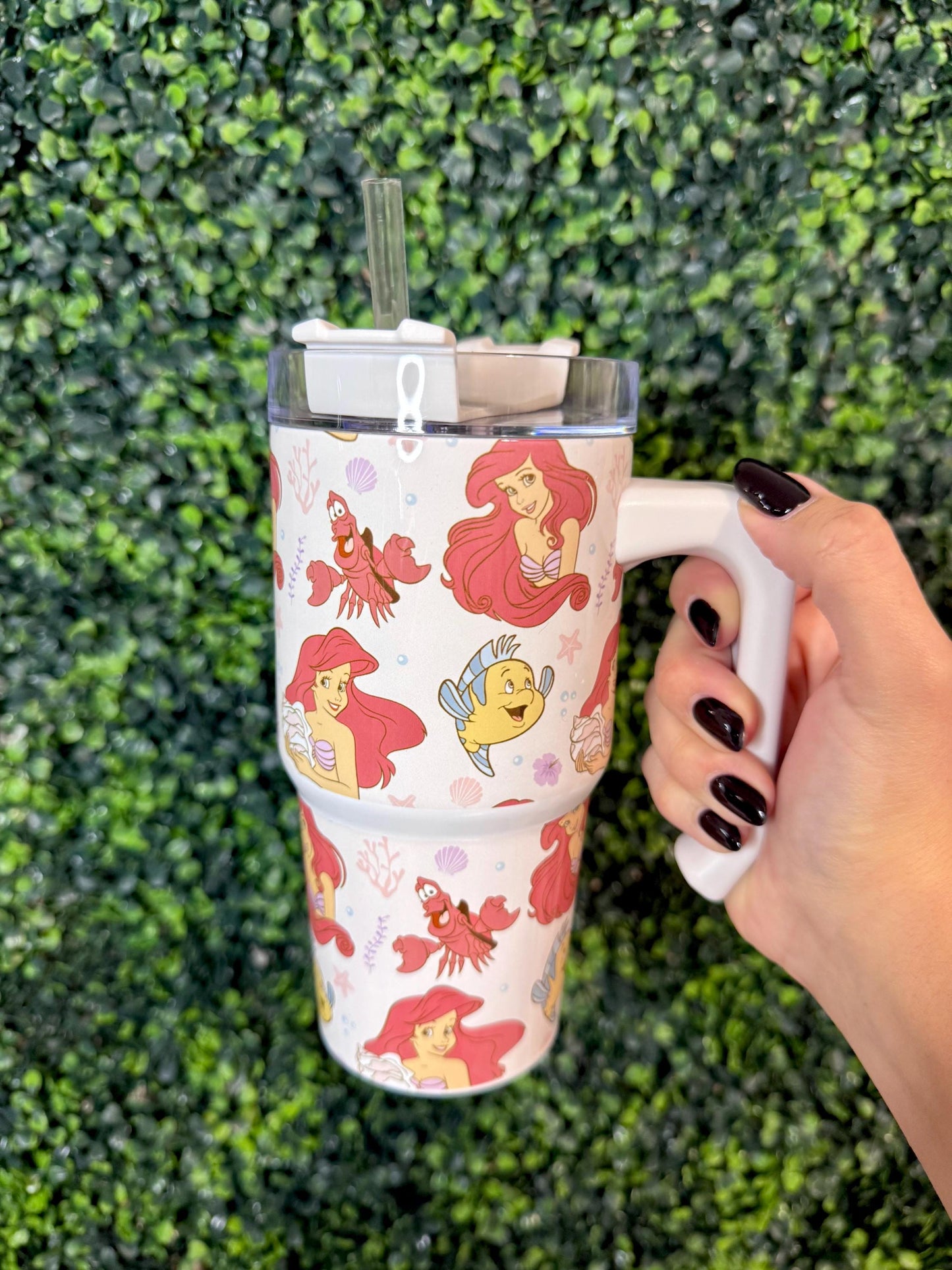 Kids Tumbler 20oz Cup with Handle, Little Mermaid, Kids Water Bottle, perfect Birthday Gift, Ariel