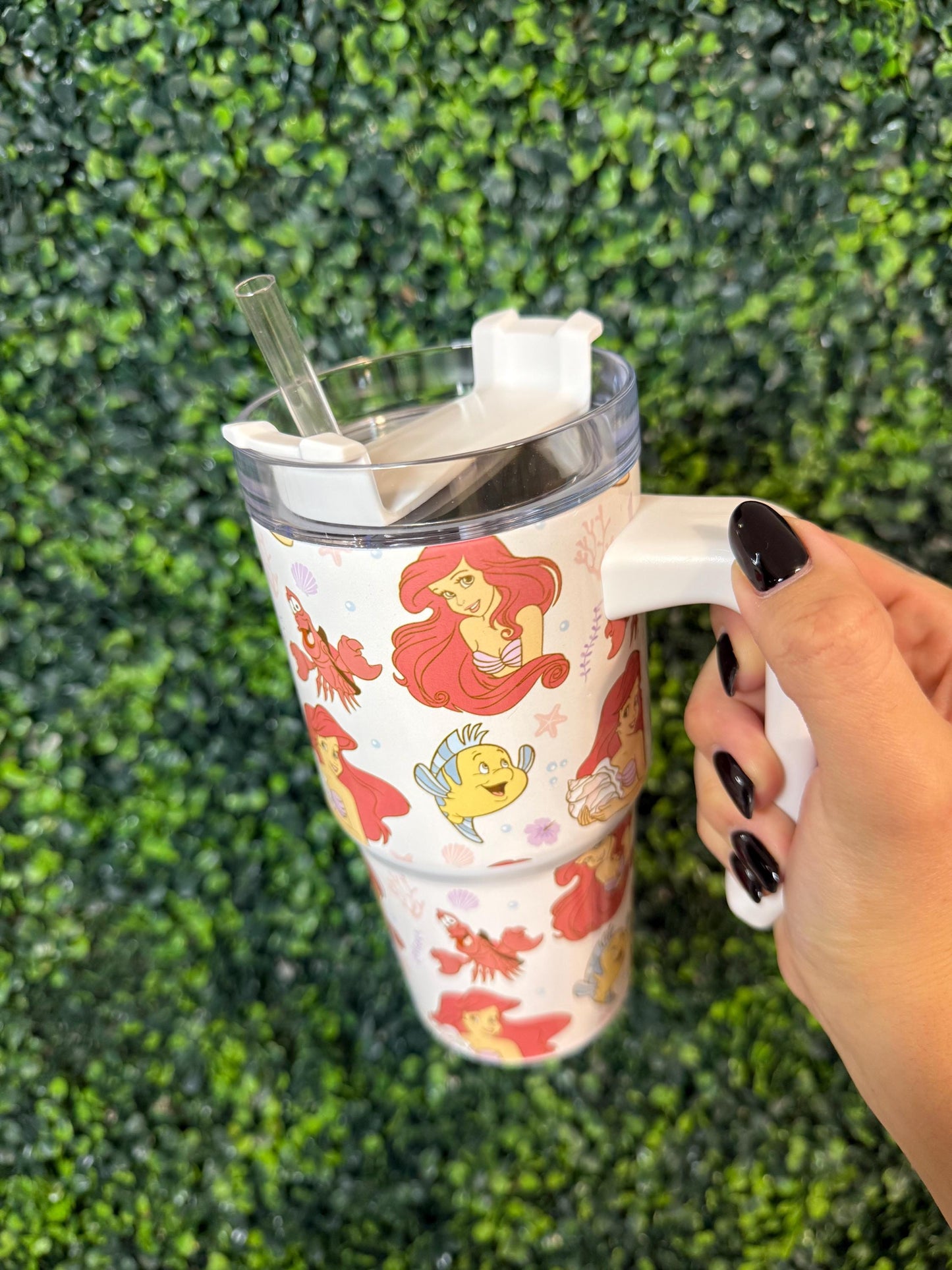 Kids Tumbler 20oz Cup with Handle, Little Mermaid, Kids Water Bottle, perfect Birthday Gift, Ariel