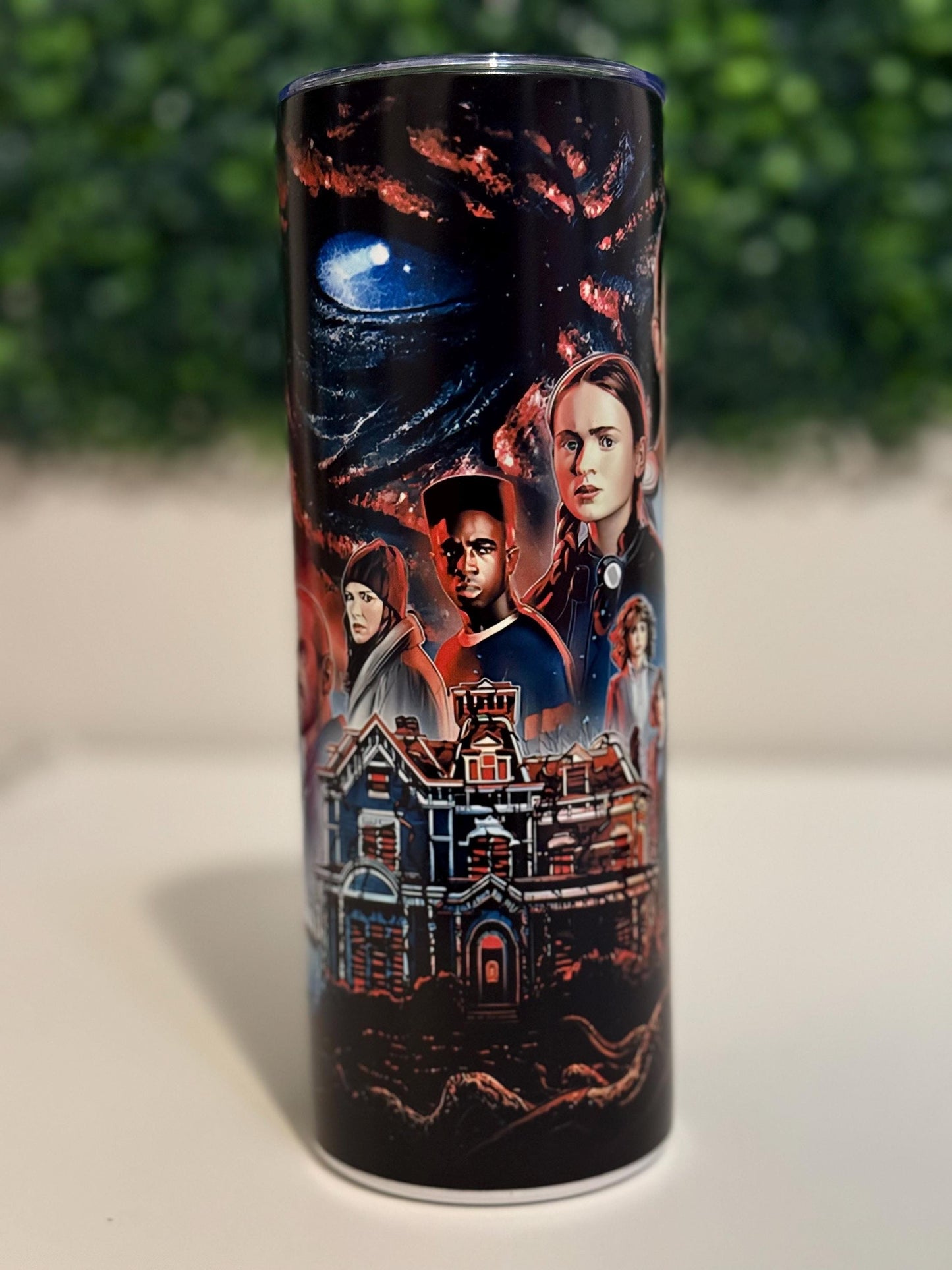 Stranger Things Cup Glow in the Dark 20oz Eleven Demogorgon Tumbler Coffee Cup Insulated Travel Mug, To match Your Halloween Costume