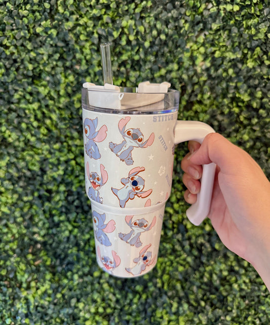 Kids Tumbler 20oz Cup with Handle, Stitch Kids Water Bottle, perfect Birthday Gift