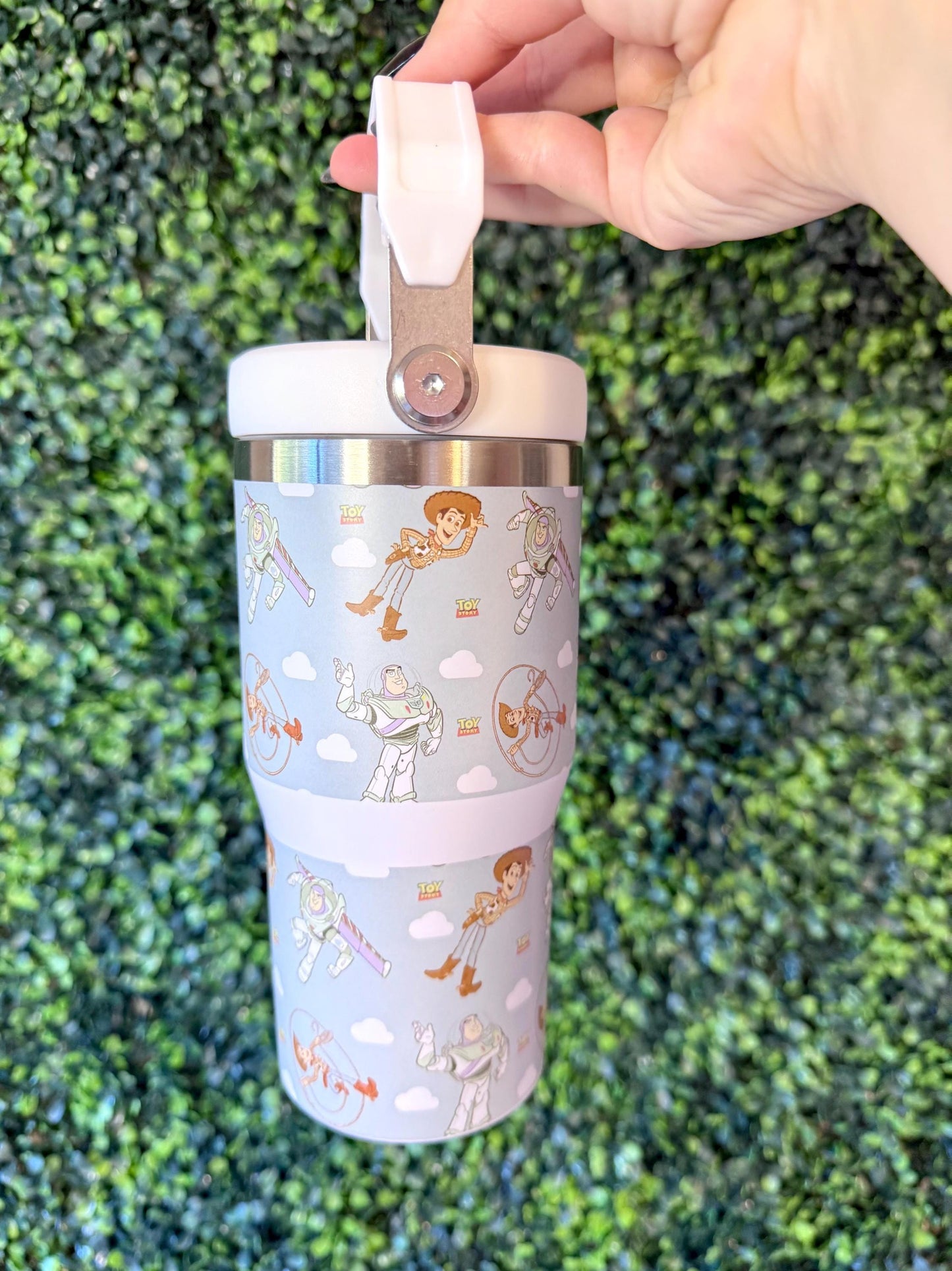 Kids Tumbler 20oz Flip Straw Water Bottle, Toy Story, Woody Buzz Lightyear, Tumbler with Handle, perfect Birthday Gift, Toy Story bottle