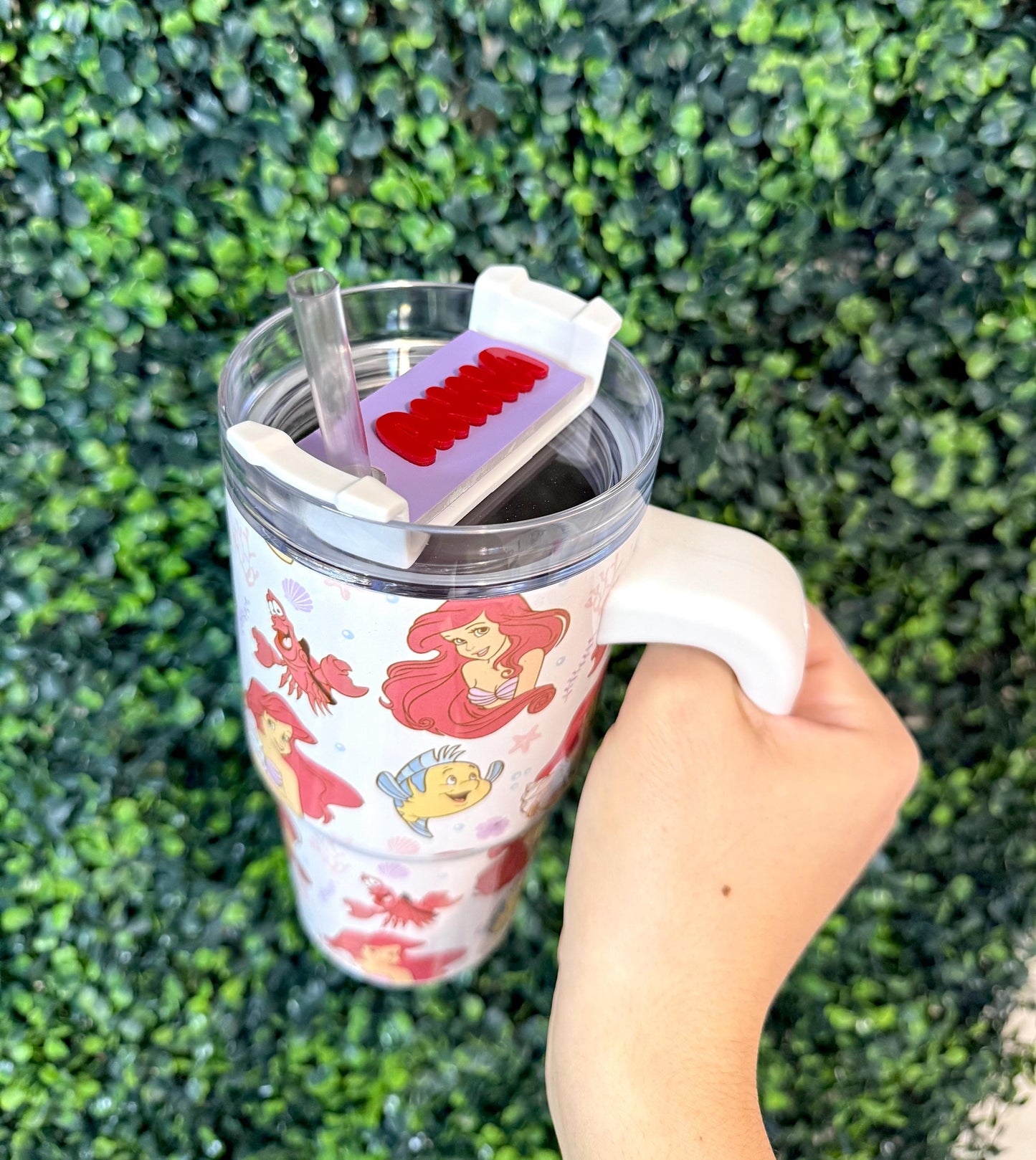 Kids Tumbler 20oz Cup with Handle, Little Mermaid, Kids Water Bottle, perfect Birthday Gift, Ariel