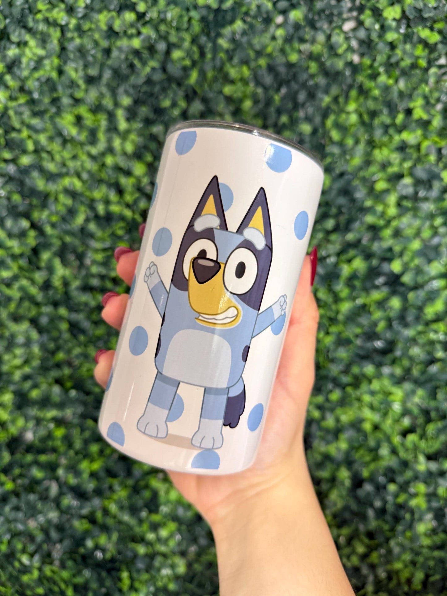 Kids Tumbler 11oz Cup with Handle, Bluey Bingo, Easter Basket Stuffer, Kids Water Bottle, perfect Birthday Gift, Blue Dog