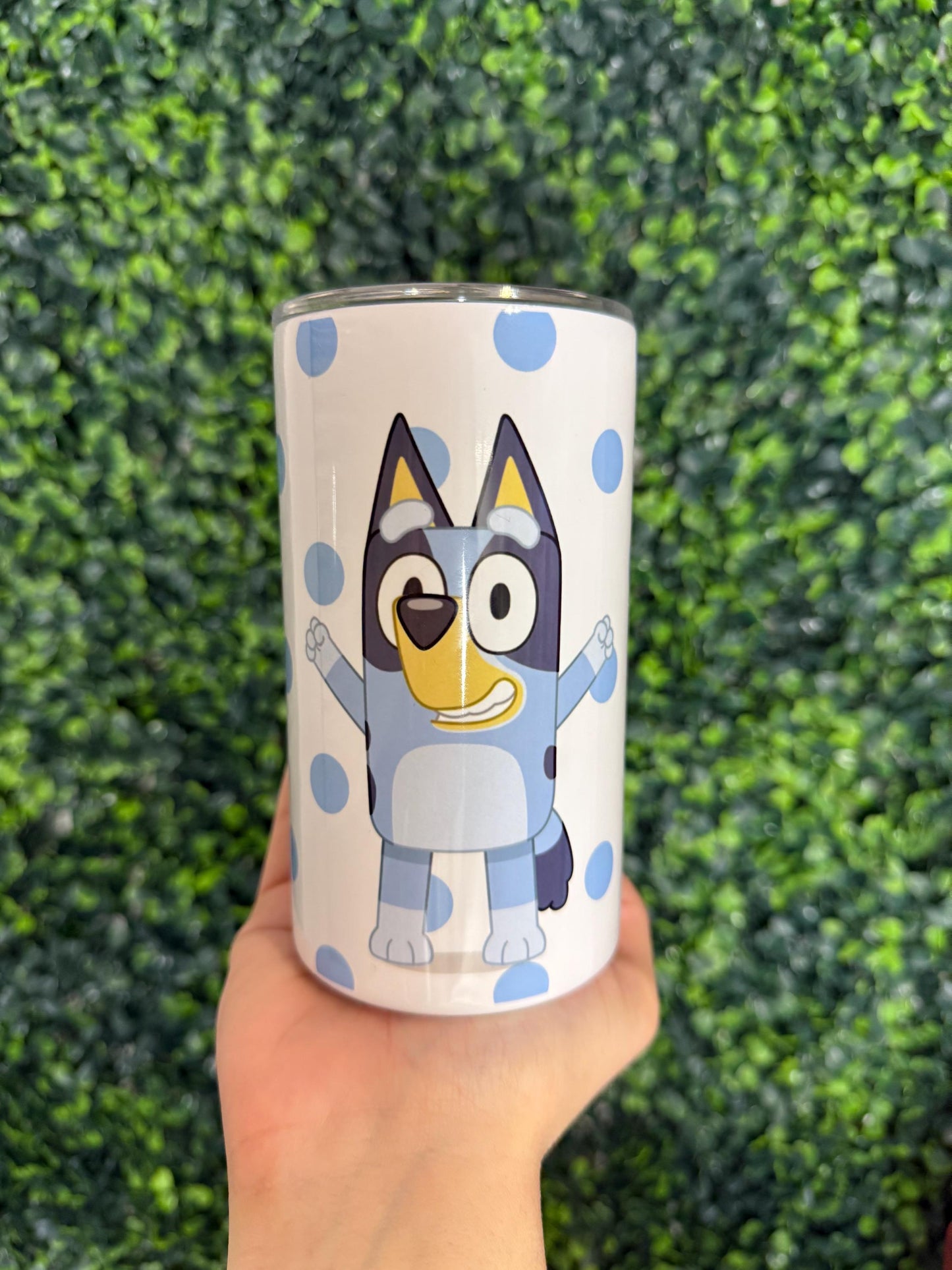 Kids Tumbler 11oz Cup with Handle, Bluey Bingo, Easter Basket Stuffer, Kids Water Bottle, perfect Birthday Gift, Blue Dog