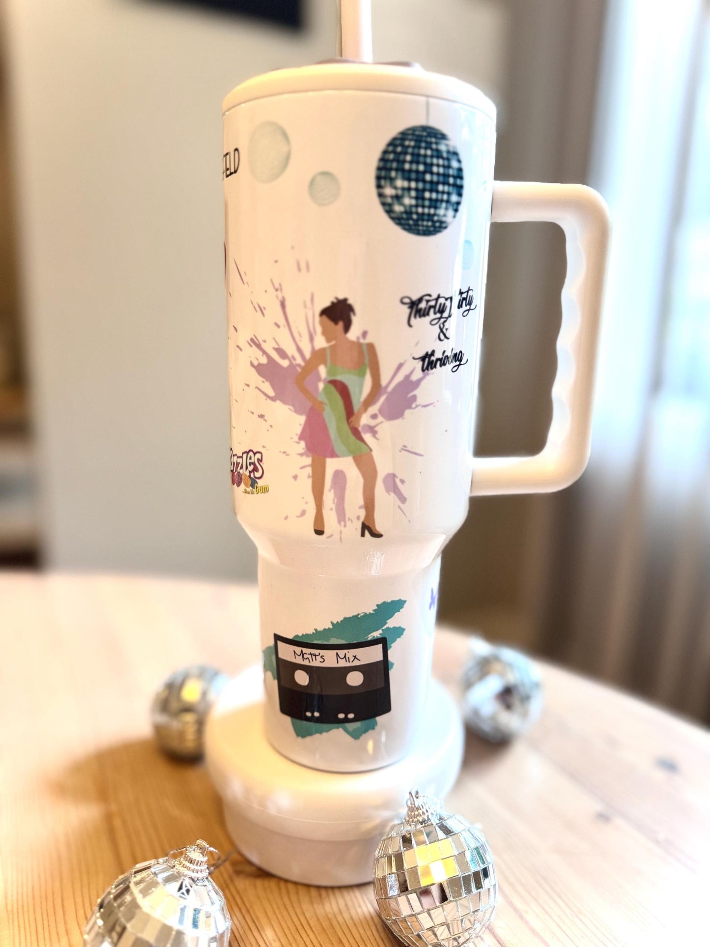 Personalized Tumbler 40oz Women Tumbler, Perfect for 30th Birthday Gifts, Romance Movie Fans, & Tumbler Lovers, Acrylic name plate optional