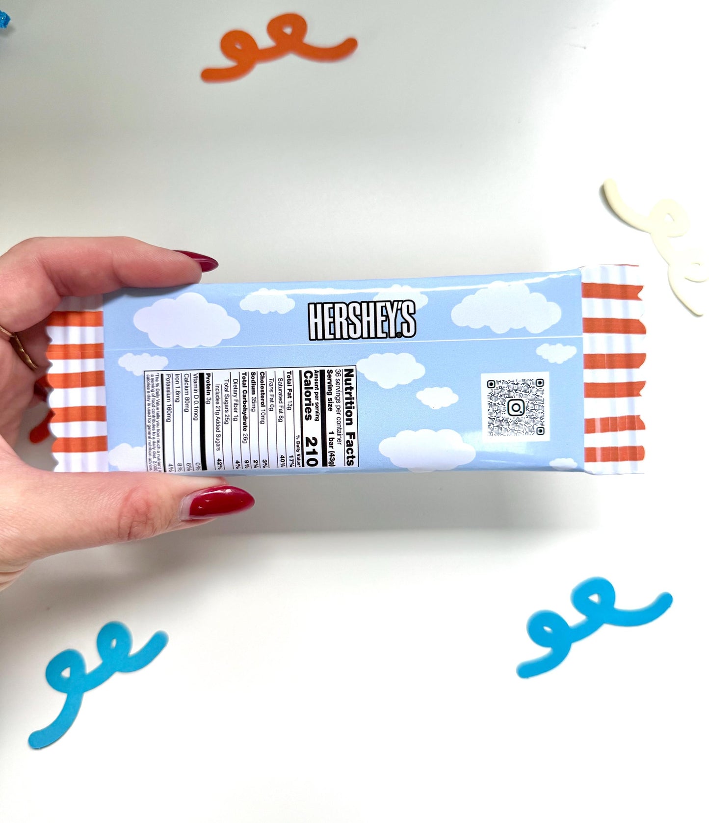 Blue Birthday Party Favor Bundle of Personalized Chocolate Bars 1.5oz Blue Bingo Party, Tabletop decoration, Custom with Name and Age