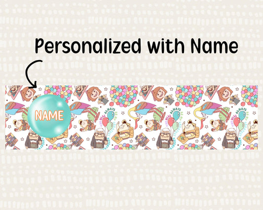 Kids Tumbler 20oz Cup with Handle, Up movie, Kids Water Bottle, perfect Birthday Gift, Carl Ellie Russell Dug, Up adventure Birthday