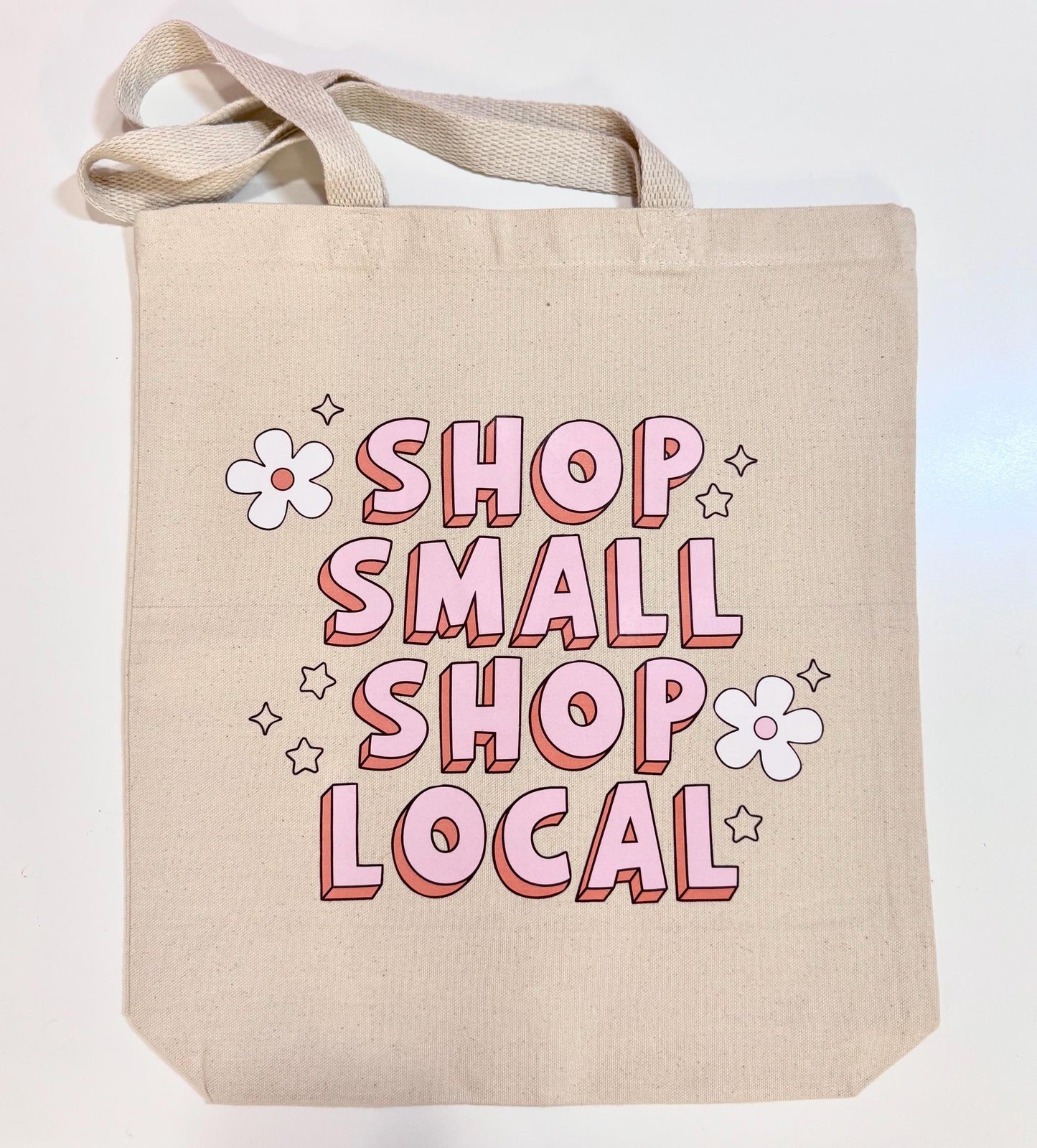 Shop Small Shop Local Tote Gift Spring Tote Shopper Summer Bag Eco Friendly Bag Reusable Grocery Tote Cute Tote Farmers Market Bag