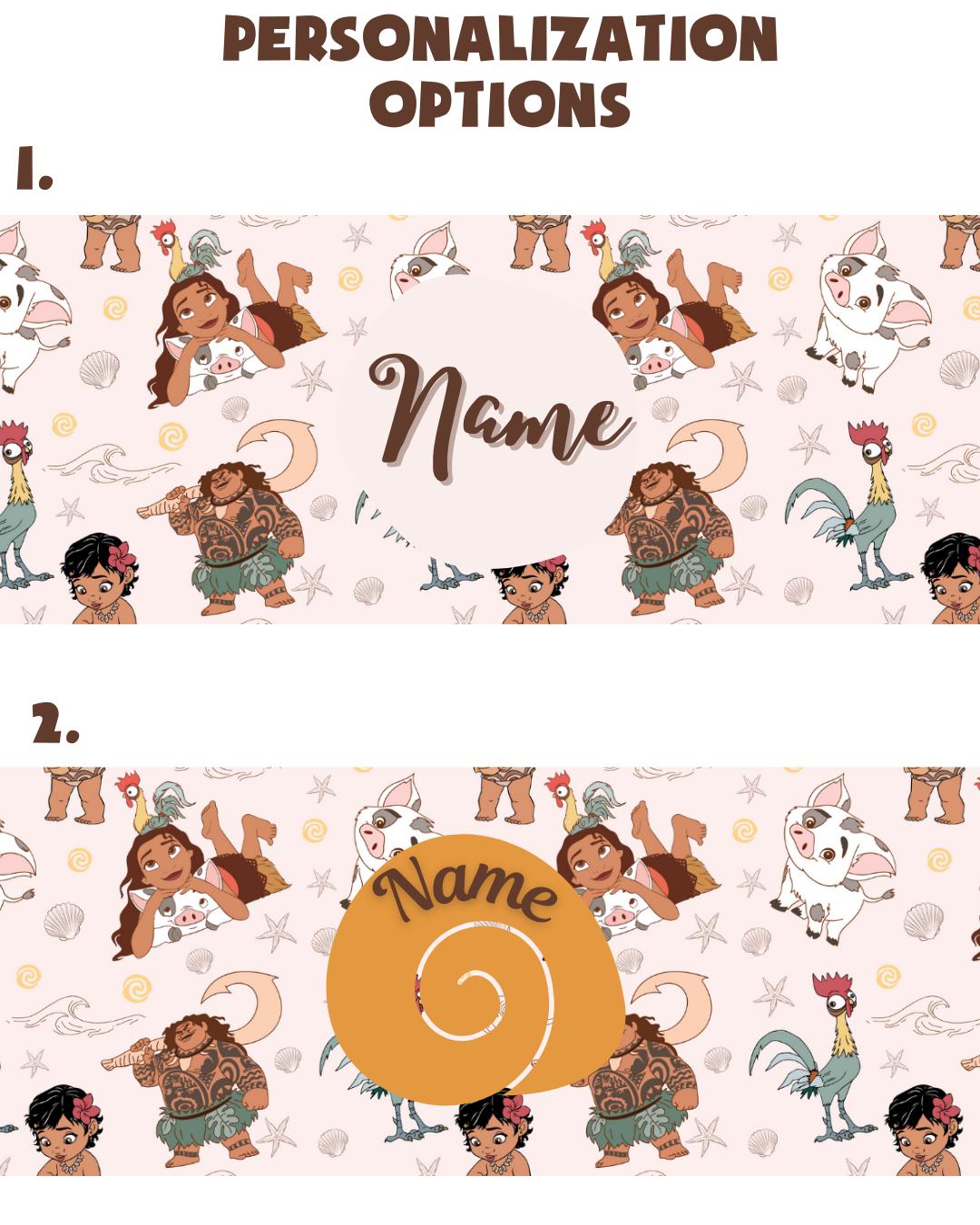 Kids Tumbler 20oz Cup with Handle,Moana Water Bottle, Moana Maui tumbler, perfect Birthday Gift, Ocean Princess