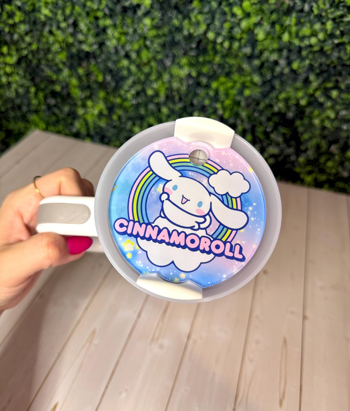 Cinnamoroll Tumbler 40oz with Handle, HK, Cinnamon Roll and friends, Rainbow tumbler, Kawaii tumbler, Kitty and friends, Kawaii gift