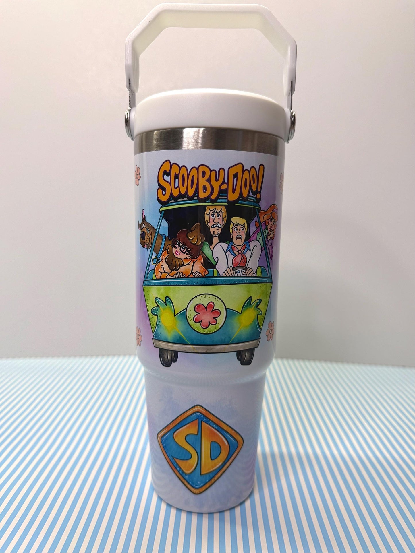 Cartoon Characters 30oz Tumbler, Mystery Dog Gang, Leak proof with Handle, Cartoon gift, 70s and 80s Cartoon