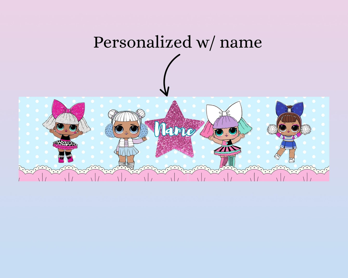 Kids Tumbler 20oz Flip Straw Water Bottle Doll, Dolls Glitter Stars, Tumbler with Handle, perfect Birthday Gift for girls, Cartoon Dolls